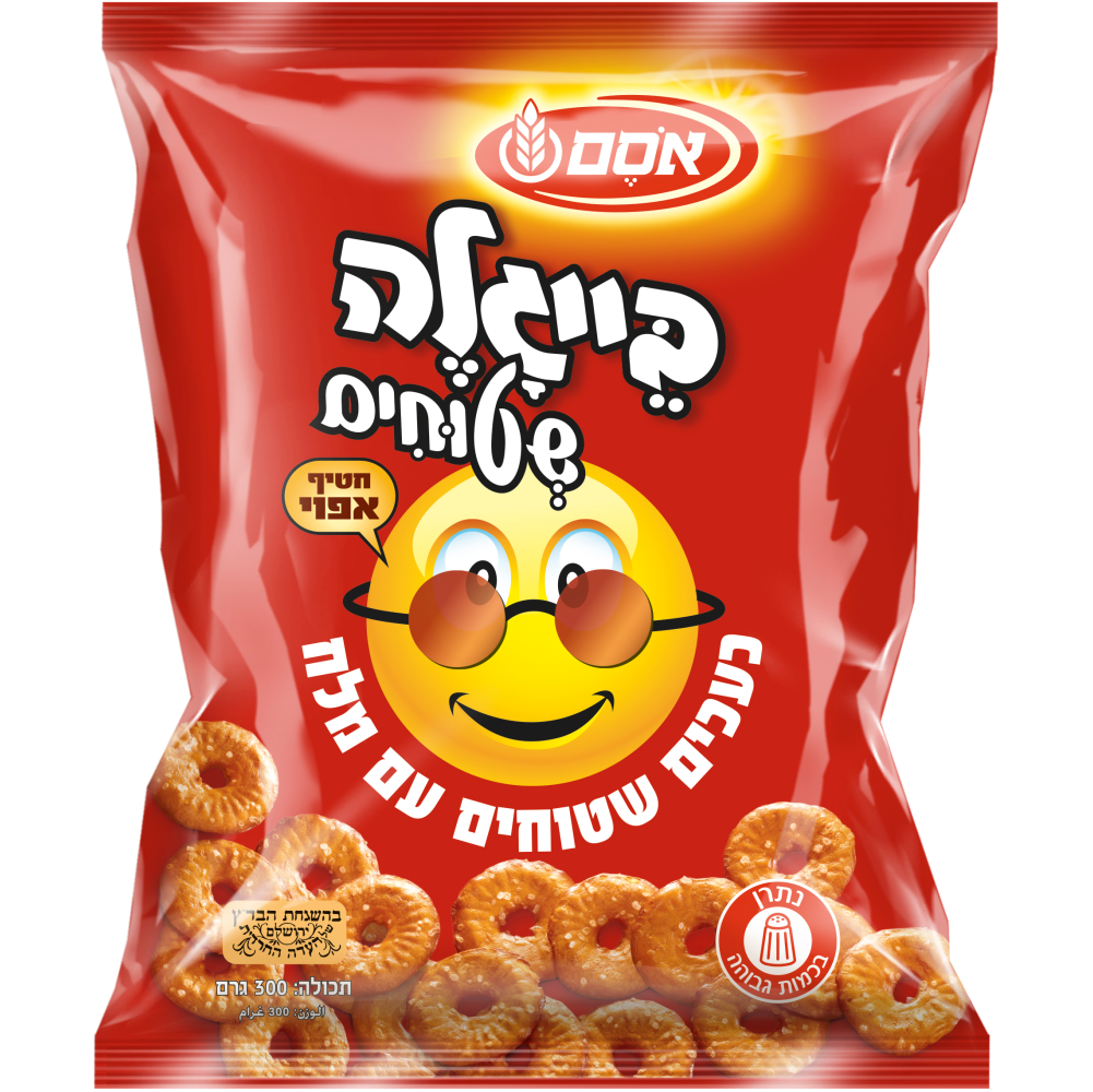 בייגלה שטוחים מלוח 300ג' -אסם